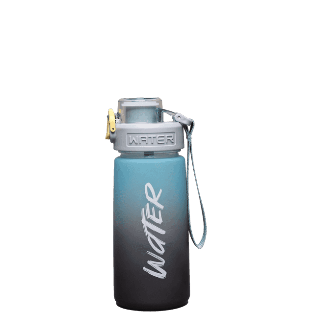 قمقمه اسپرت مشکی سفید گرادیانی water - کد 068