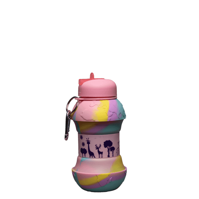 قمقمه رنگی سلیکونی تاشو _ کد 012