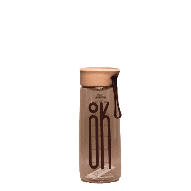 قمقمه ورزشی شفاف درب پیچی بند سلیکونی - کد 03